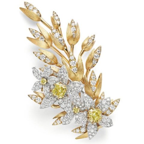 Chaumet Oat and Field Star Gold Fringe Yellow Diamond Jewelry Set