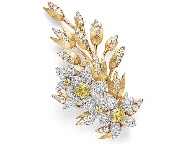 Chaumet Oat and Field Star Gold Fringe Yellow Diamond Jewelry Set