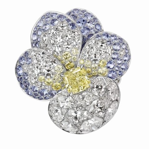 Chaumet Pensée pansy diamond ring