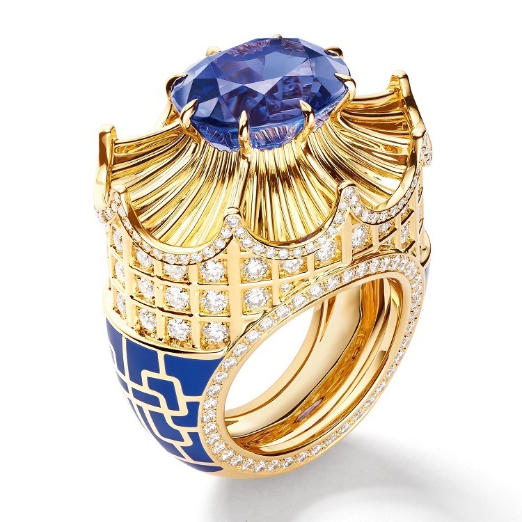 Chaumet Qianlong colored gemstone ring