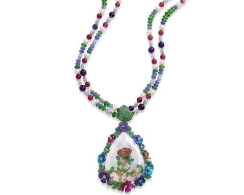 Chopard Chopard Red Carpet flower long necklace