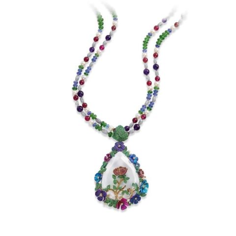 Chopard Chopard Red Carpet flower long necklace