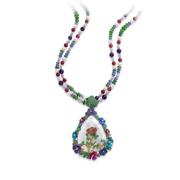 Chopard Chopard Red Carpet flower long necklace