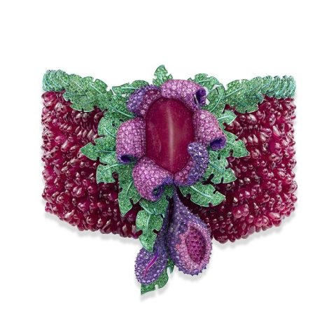 Chopard Floral ruby ​​necklace