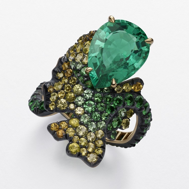 Chopard Ginkgo ring and earrings