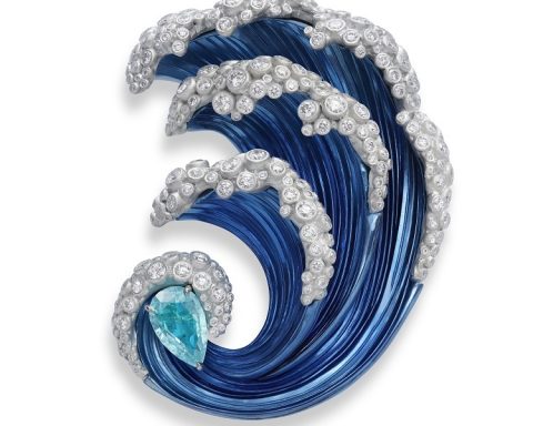 Chopard Water titanium ring and earrings
