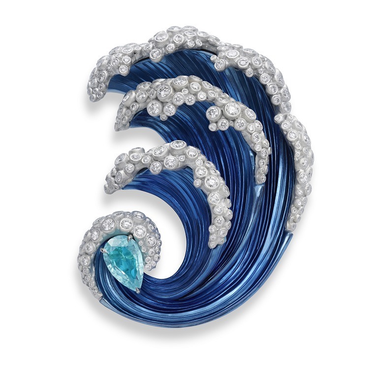 Chopard Water titanium ring and earrings