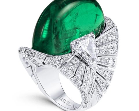 David Morris Manta emerald ring