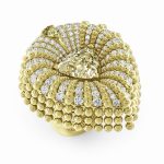 De Beers Lion Jacket gold diamond ring