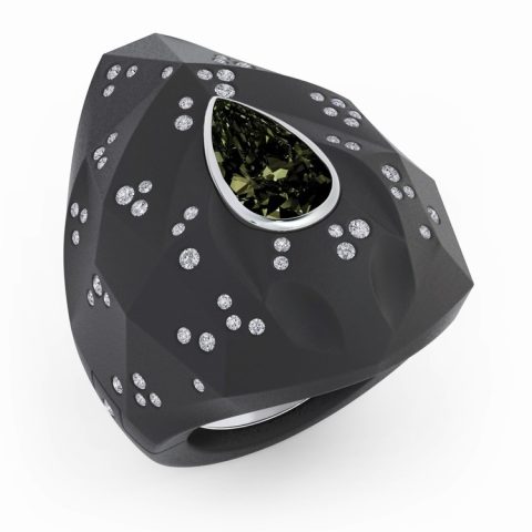 De Beers Rhinoceros Jacket colored diamond ring