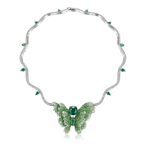 Fabergé emerald butterfly brooch