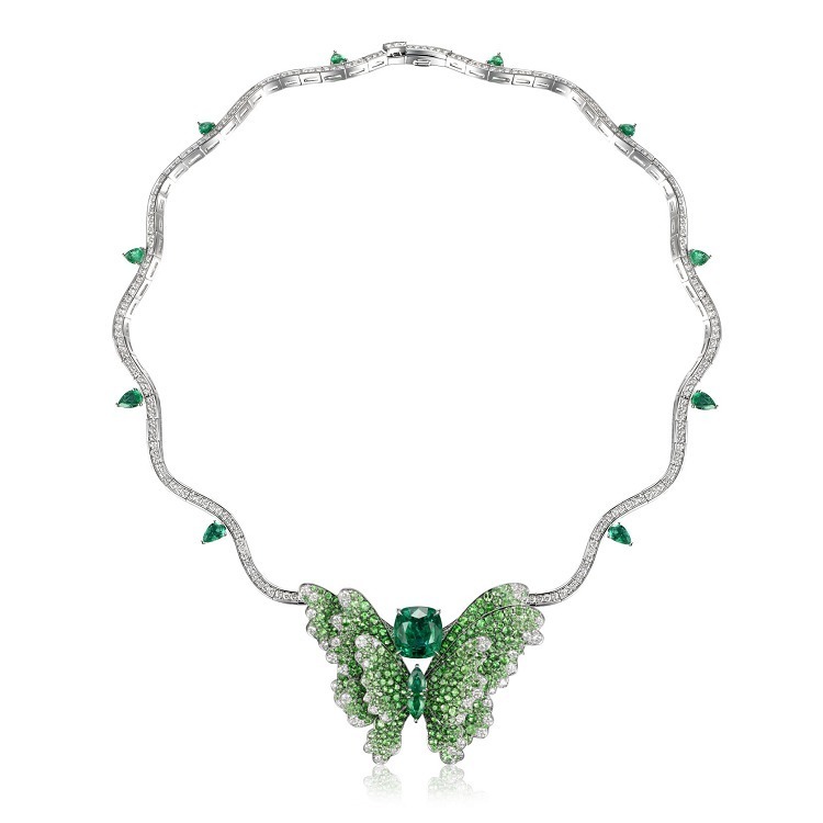 Fabergé emerald butterfly brooch