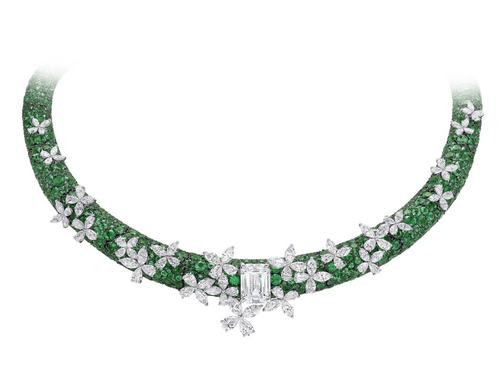 Graff Butterfly emerald diamond butterfly necklace