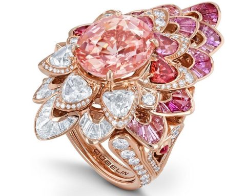 Gübelin Flaming Grace padparadscha pink sapphire ring