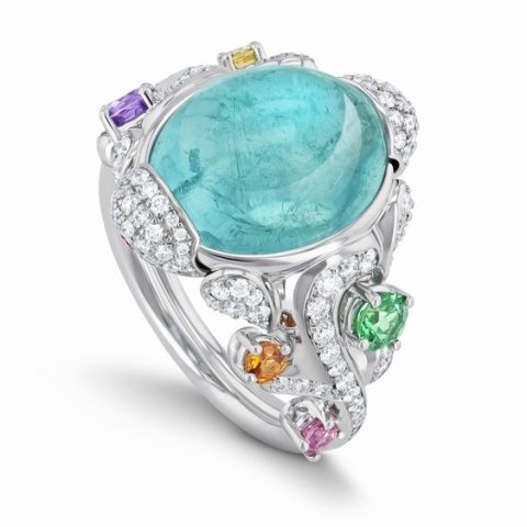 Gübelin Grace of the Sea Anemone Paraiba Tourmaline Jewelry Set