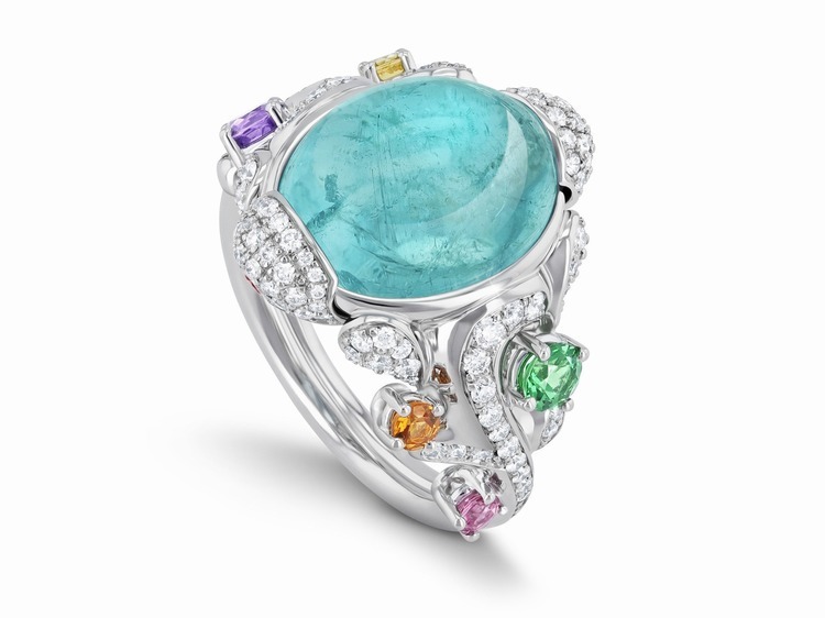 Gübelin Grace of the Sea Anemone Paraiba Tourmaline Jewelry Set