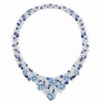 Harry Winston Shades of Blue platinum necklace and earrings