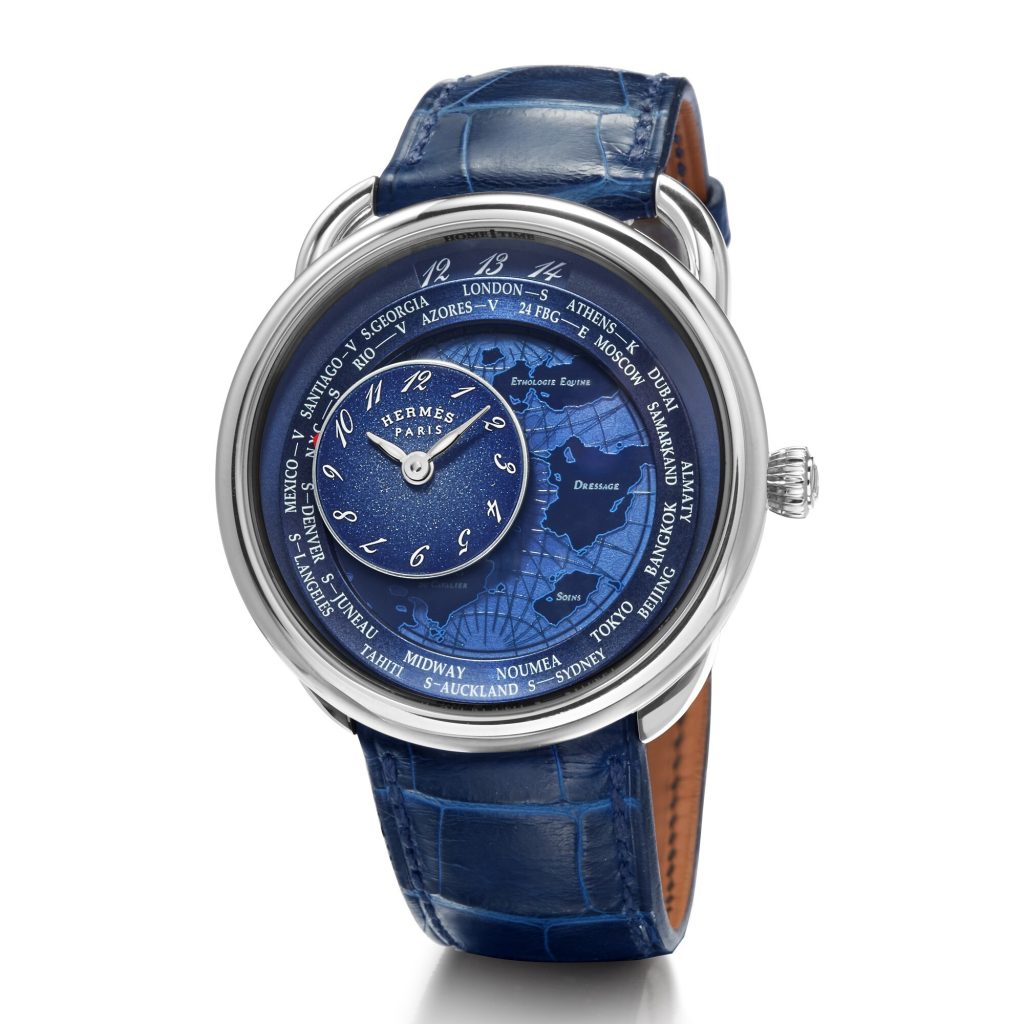 Hermès Arceau Le Temps Voyageur world time watch