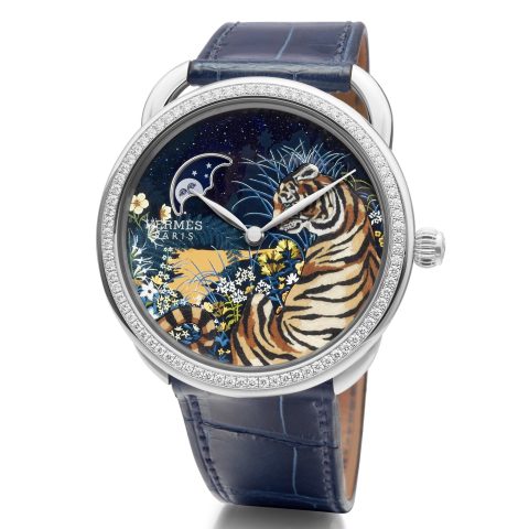 Hermès Arceau Tyger Tyger Tiger and Tiger Moon Phase Watch