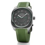 Hermès H08 green theme three-hand watch