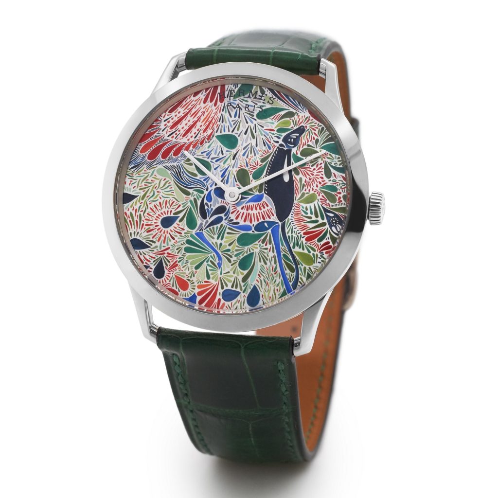 Hermès Hermès Mille Fleurs Du Mexique micro-painted watch