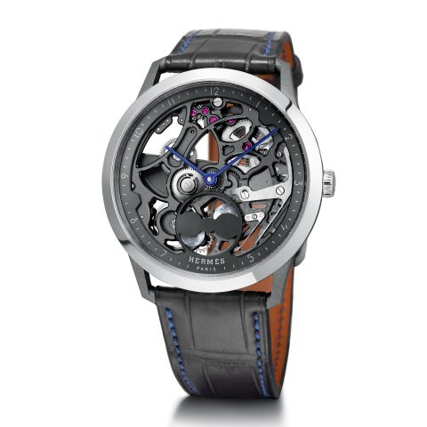 Hermès Slim d'Hermès Squelette Lune Skeleton Moon Phase Watch