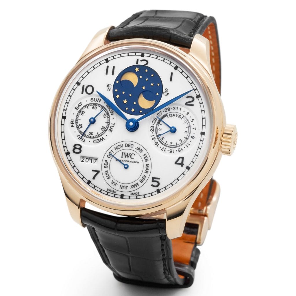 IWC Portugieser Perpetual Schedule Version 150 Years Portuguese Perpetual Calendar Watch" 150 th Anniversary Scandal Sheet"