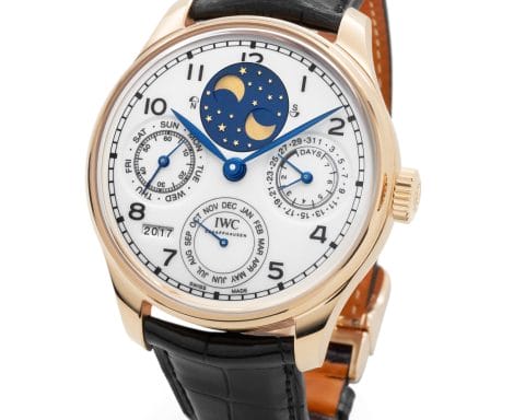 IWC Portugieser Perpetual Schedule Version 150 Years Portuguese Perpetual Calendar Watch" 150 th Anniversary Scandal Sheet"
