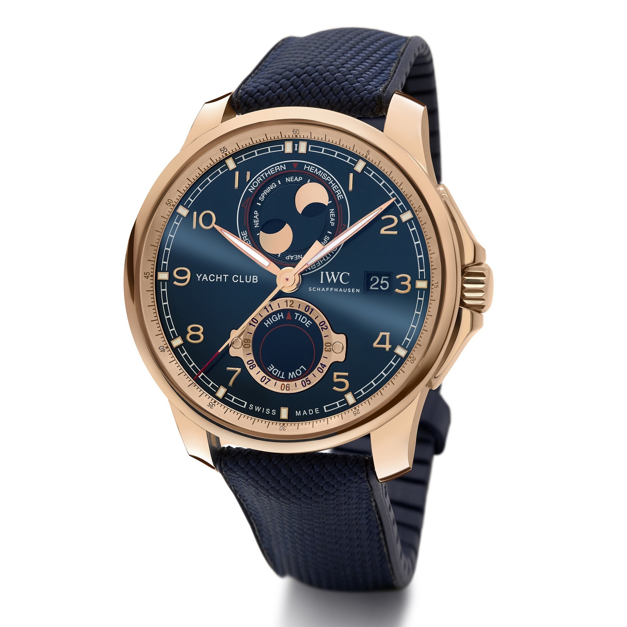 IWC Portugieser Yacht Club Moon & Tide red gold tidal moon phase watch