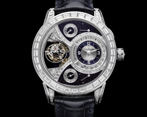 Jaeger-LeCoultre Dark Blue Double Wing Three-Dimensional Bi-Axial Tourbillon Watch