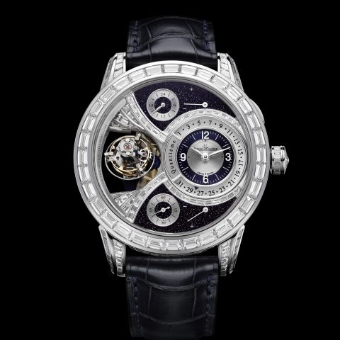 Jaeger-LeCoultre Dark Blue Double Wing Three-Dimensional Bi-Axial Tourbillon Watch