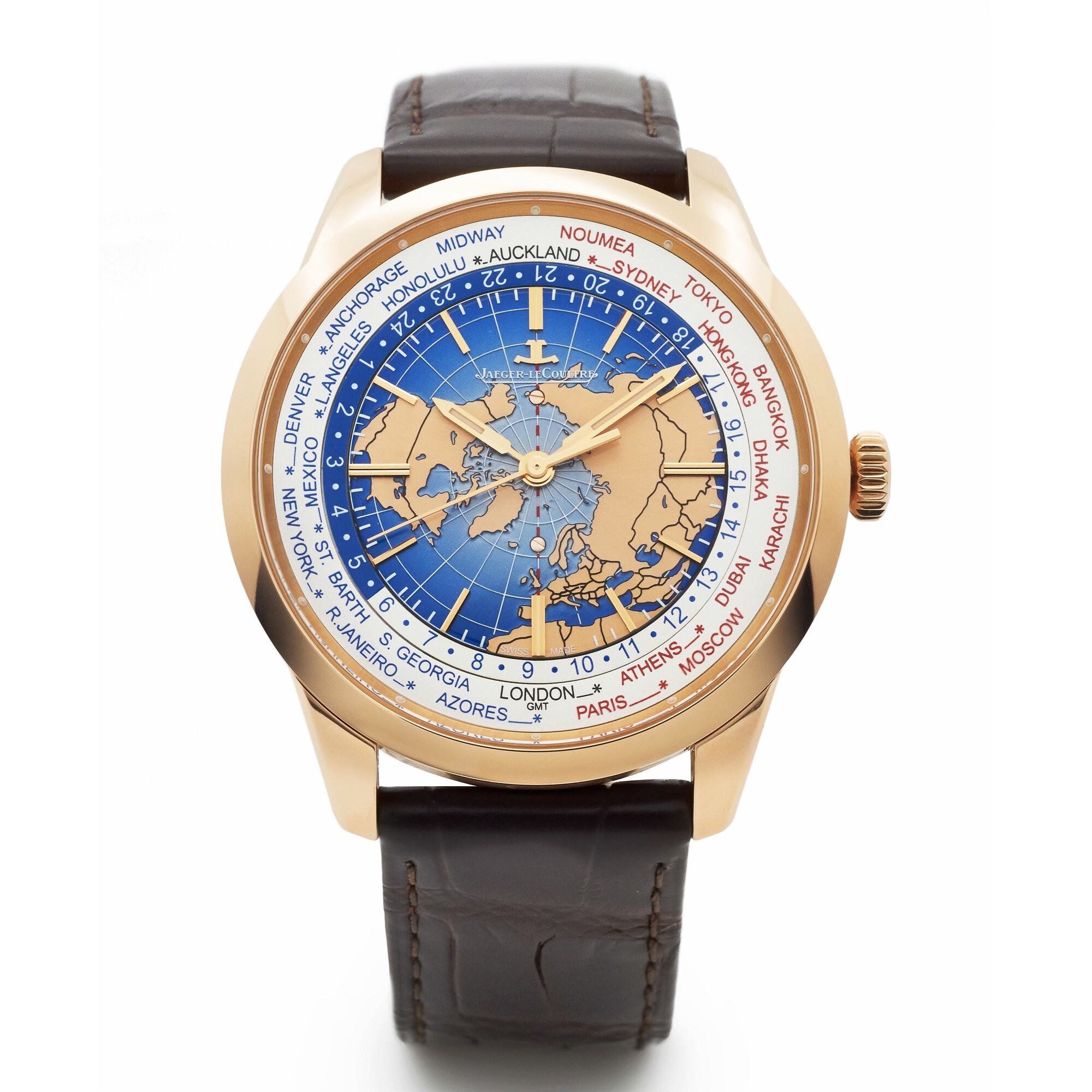 Jaeger-LeCoultre Geophysic Universal Time world time watch blue dial