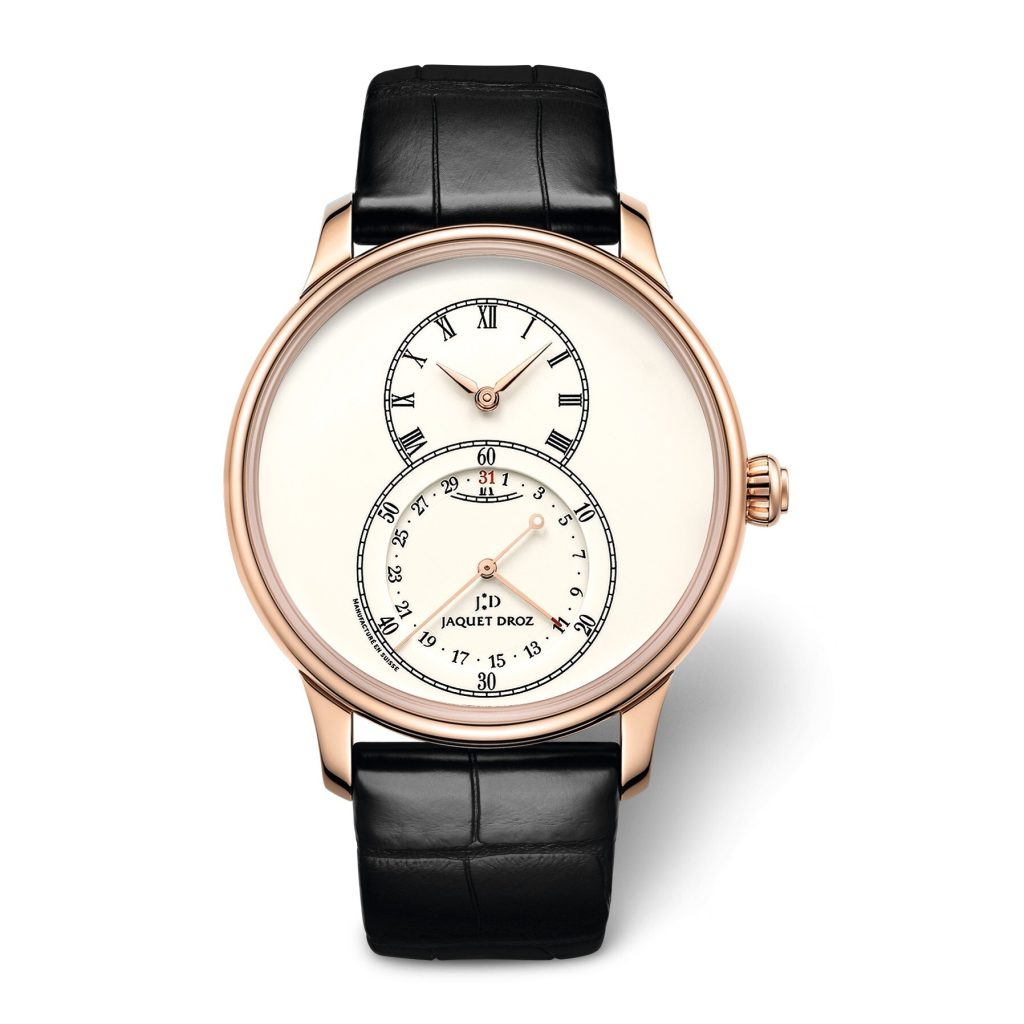 Jaquet Droz Grande Seconde Quantieme Ivory Enamel watch