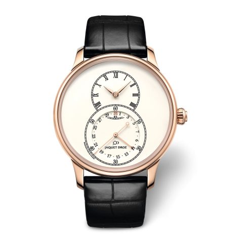 Jaquet Droz Grande Seconde Quantieme Ivory Enamel watch