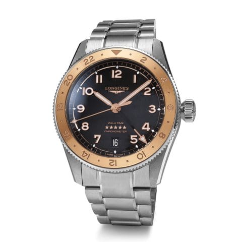 Longines Spirit Zulu Time 1925 gold two-tone dual time watch