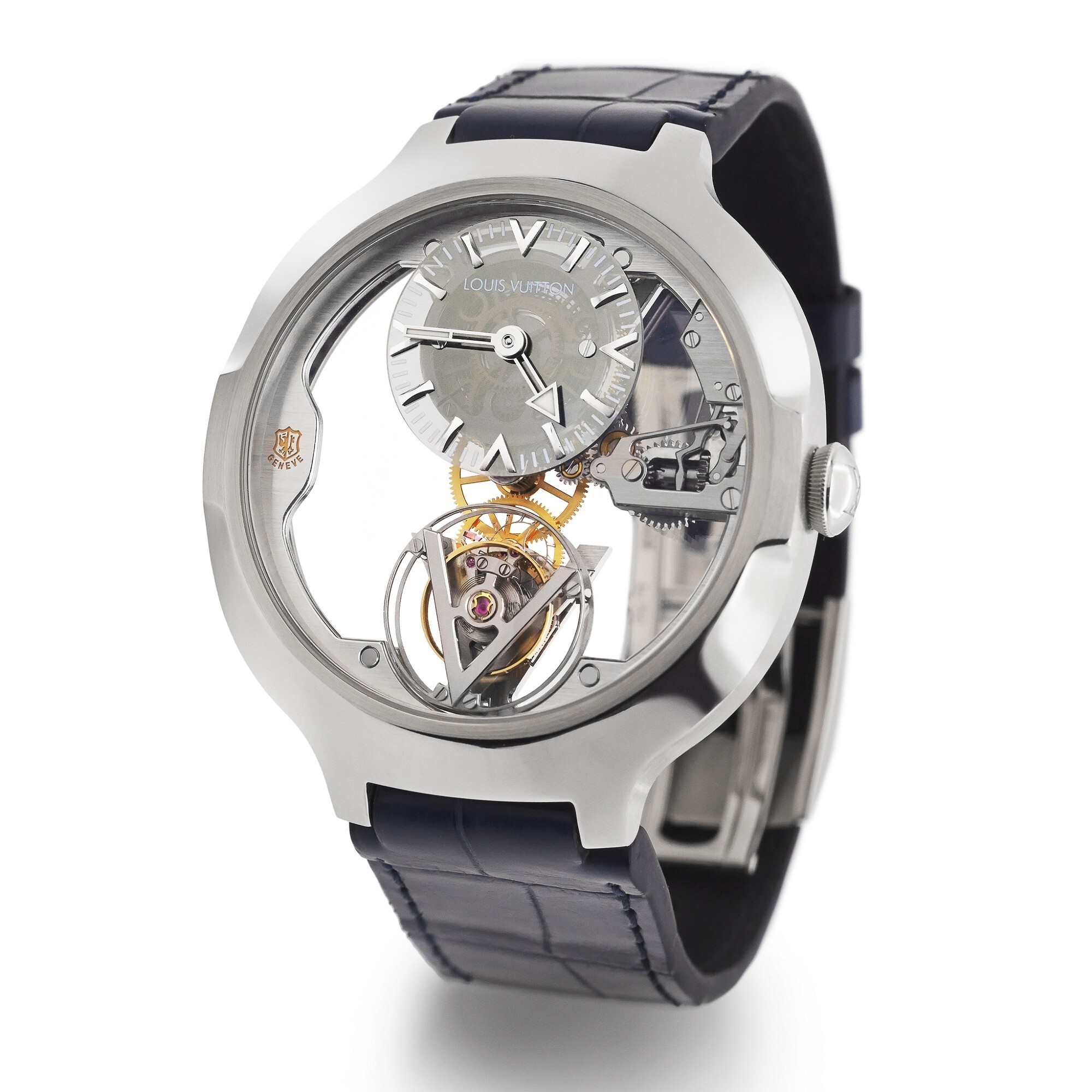 Louis Vuitton Flying Tourbillon Poinçon de Genève platinum watch