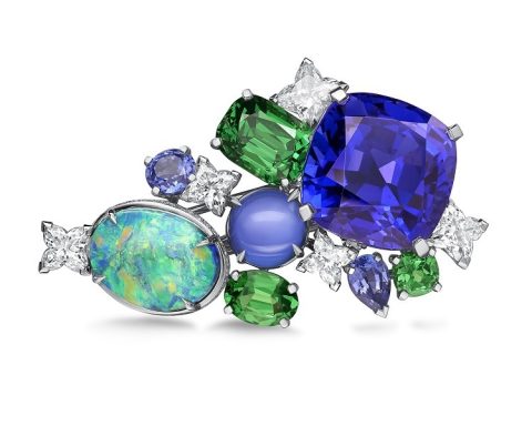 Louis Vuitton La Constellation d'Hercule colored gemstone brooch