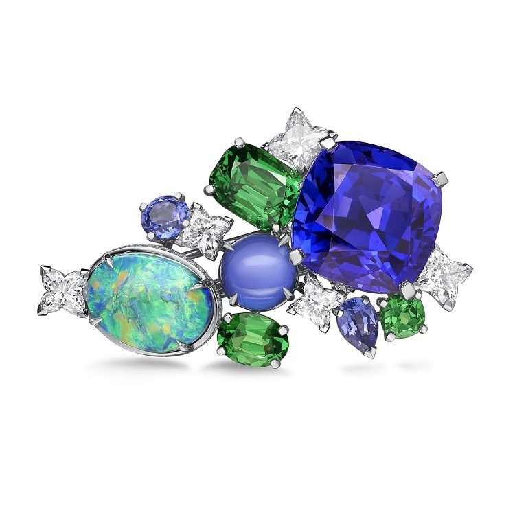 Louis Vuitton La Constellation d’Hercule brooch tanzanite