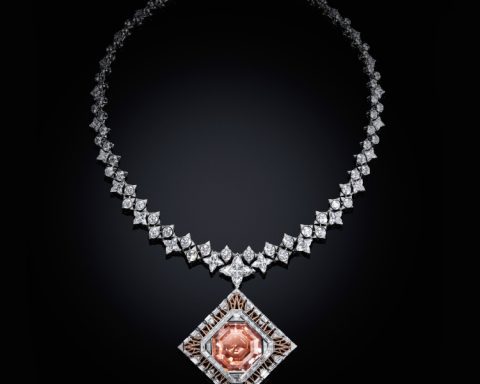 Louis Vuitton Louis Vuitton Apotheosis: Cœur de Paris Sacred Heart Brown Pink Diamond Necklace