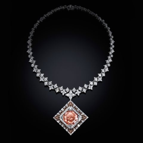 Louis Vuitton Louis Vuitton Apotheosis: Cœur de Paris Sacred Heart Brown Pink Diamond Necklace