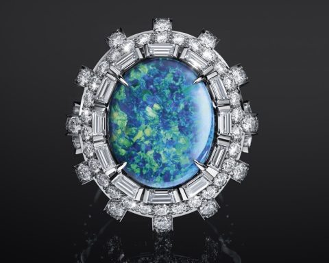 Louis Vuitton Louis Vuitton Bones black opal ring