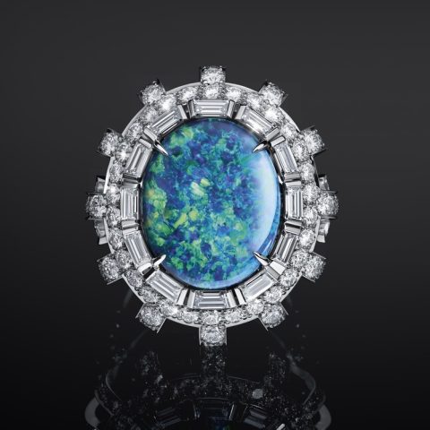 Louis Vuitton Louis Vuitton Bones black opal ring