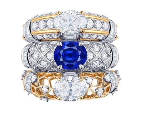 Louis Vuitton Louis Vuitton Fossils crystal sapphire ring
