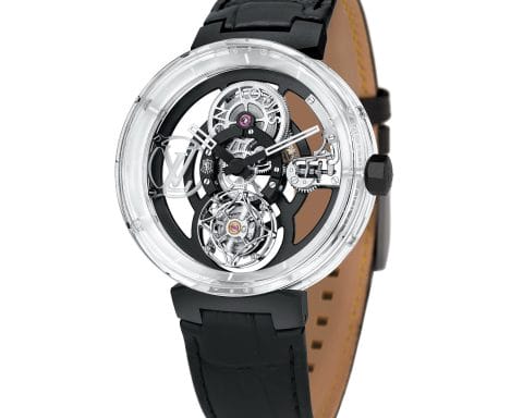 Louis Vuitton Tambour Moon Traveling Tourbillon "Poinçon de Genève" Sapphire Geneva Seal Skeletal System Tourbillon Watch