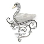 Mikimoto Jardin Mysterieux swan brooch