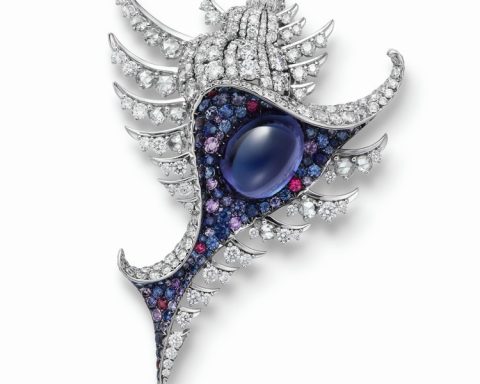 Mikimoto Praise to the Sea tanzanite brooch