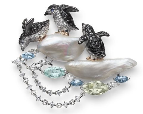 Mikimoto Wild and Wonderful penguin brooch