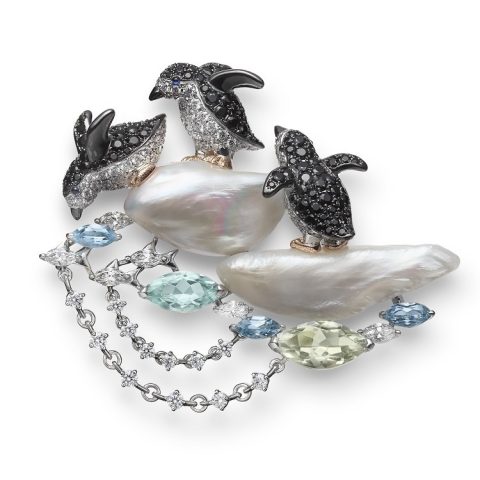 Mikimoto Wild and Wonderful penguin brooch