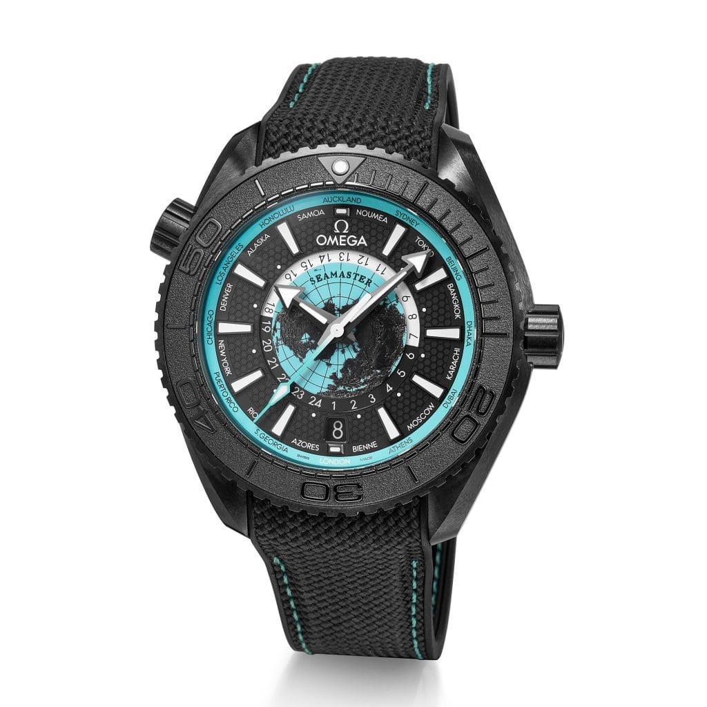 OMEGA Seamaster Planet Sea Worldtimer Black Ceramic world time diving watch