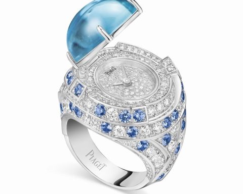 Piaget Adrivea aquamarine timepiece ring